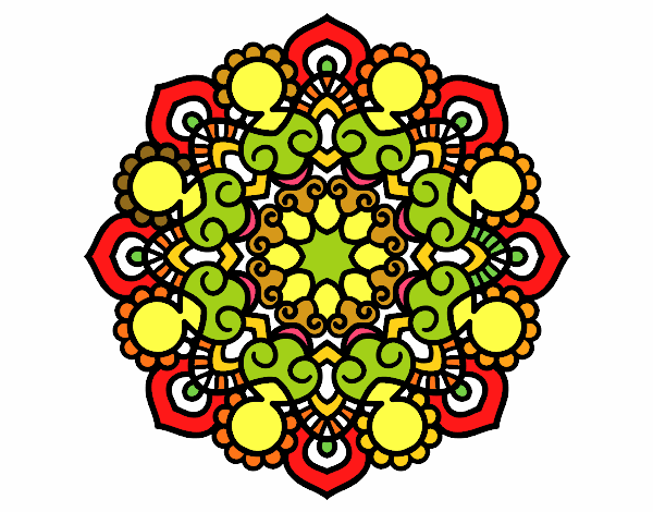 Dibujo Mandala reunión pintado por RubyMaria