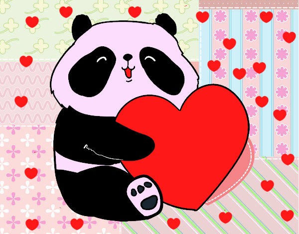 Dibujo Amor Panda pintado por JPNCY