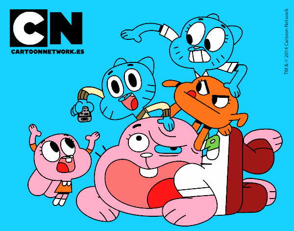 Dibujo Grupo de Gumball pintado por camila323