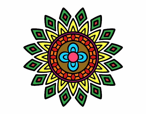 Dibujo Mandala destellos pintado por CHECHILIA1