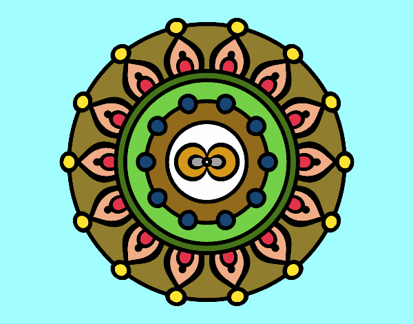 Dibujo Mandala meditación pintado por blanca3