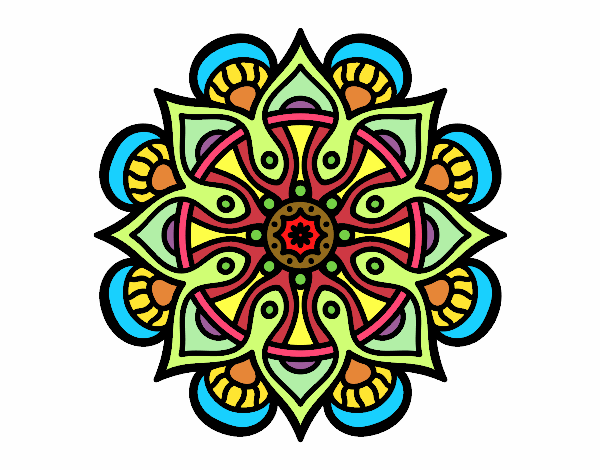 Dibujo Mandala mundo árabe pintado por YuiKomori