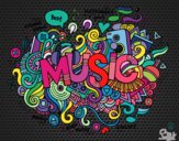 Dibujo Collage musical pintado por BarbiT