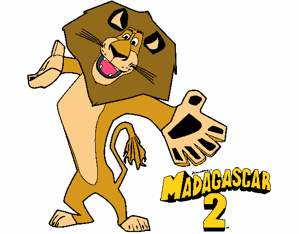 Dibujo Madagascar 2 Alex 2 pintado por 123David45