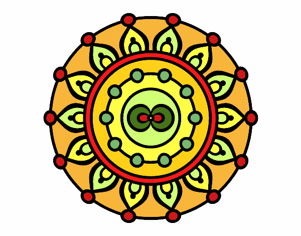 Dibujo Mandala meditación pintado por Frankita