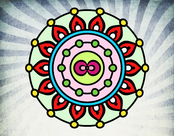 Dibujo Mandala meditación pintado por Less_HR