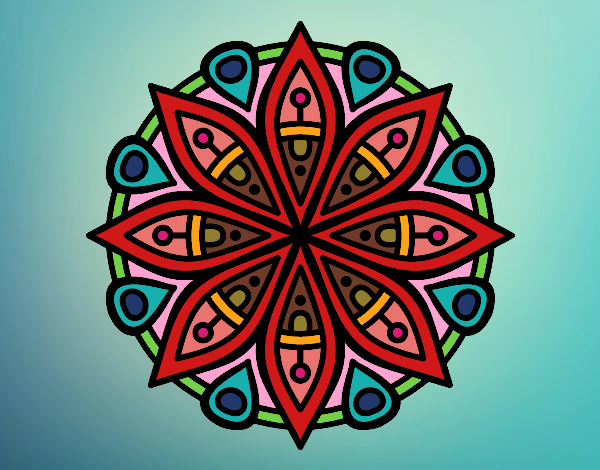 Dibujo Mandala para la concentración pintado por mariasanch