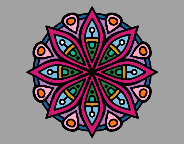 Dibujo Mandala para la concentración pintado por superart