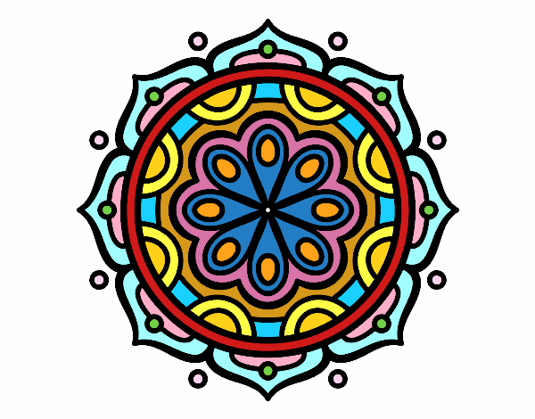Dibujo Mandala para meditar pintado por mafarias