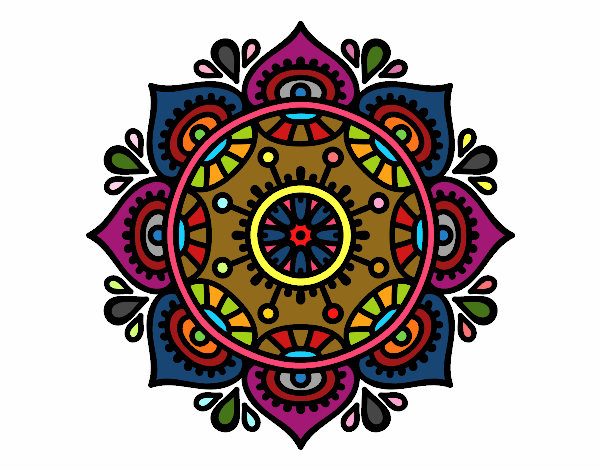 Dibujo Mandala para relajarse pintado por pagimar