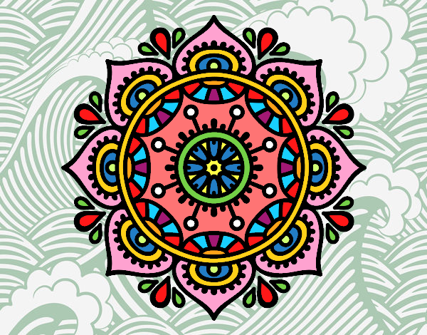 Dibujo Mandala para relajarse pintado por silvyta