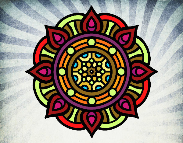 Dibujo Mandala puntos de fuego pintado por Gabriel88