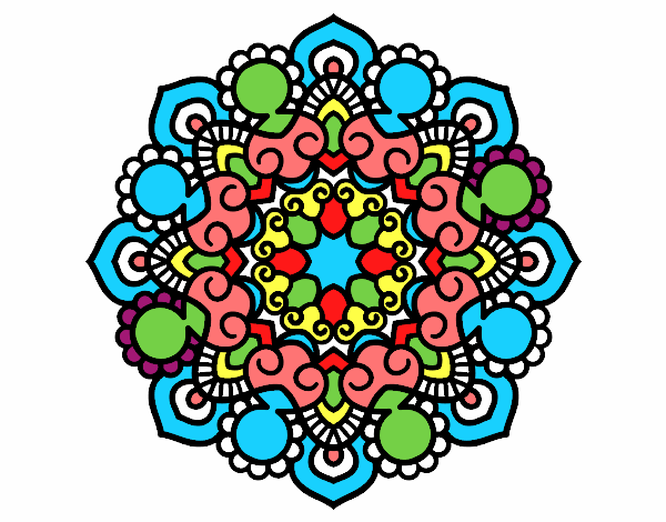 Dibujo Mandala reunión pintado por mmf1973