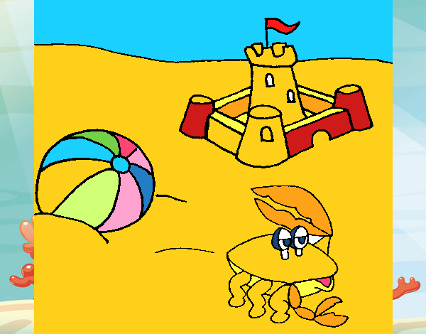 Dibujo Playa 2 pintado por mafarias