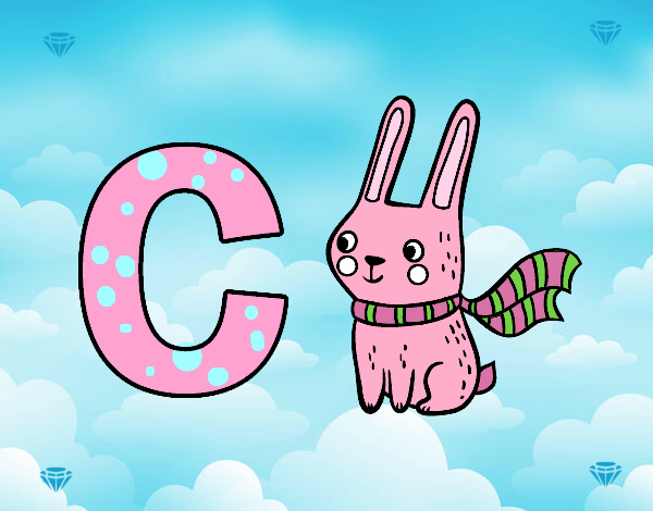 Dibujo C de Conejo pintado por camilyd