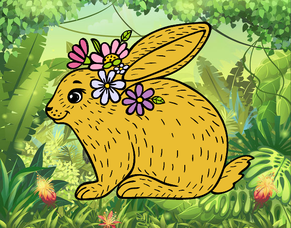 Dibujo Conejo primaveral pintado por stepha19
