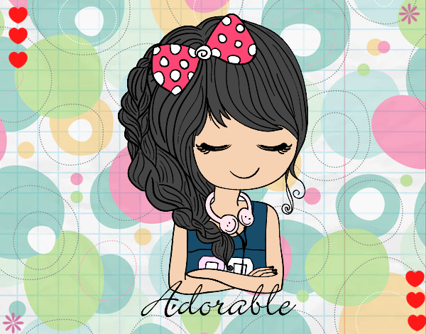 Dibujo Joven Adorable pintado por melillp