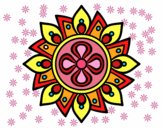 Dibujo Mandala flor sencilla pintado por mafarias