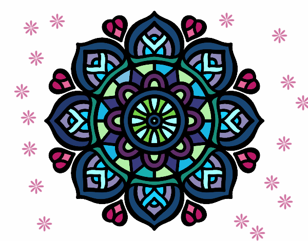 Dibujo Mandala para la concentración mental pintado por NayelyF 