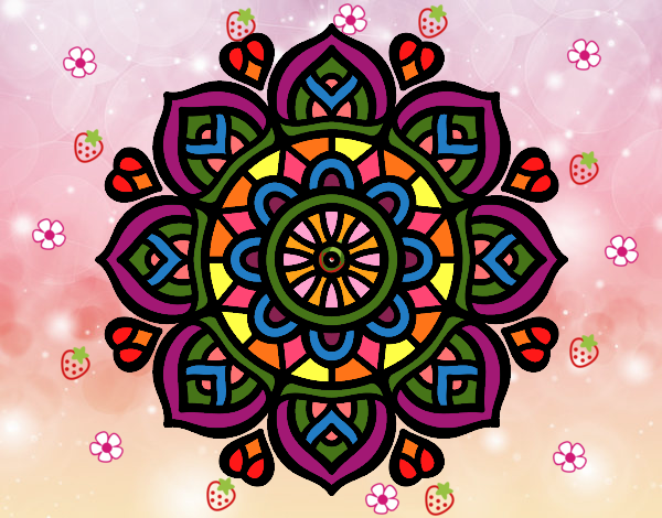 Dibujo Mandala para la concentración mental pintado por FRANMANDAL