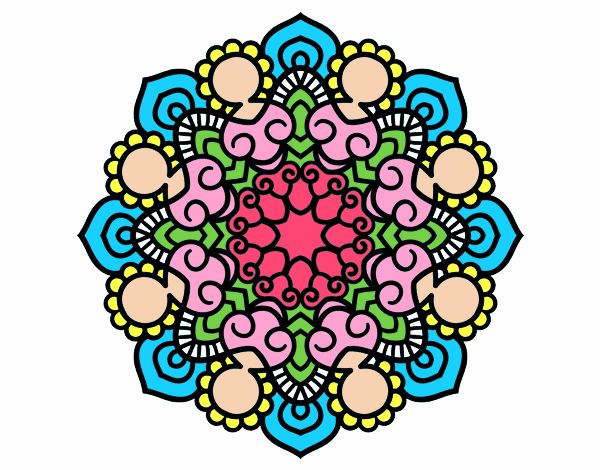 Dibujo Mandala reunión pintado por Clau501