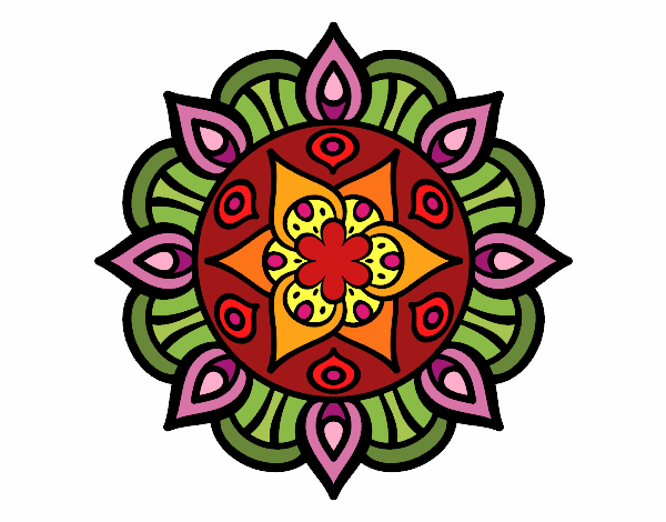 Dibujo Mandala vida vegetal pintado por DavidSabar