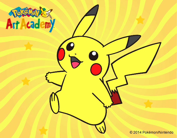 Dibujo Pikachu en Pokémon Art Academy pintado por Ocesno