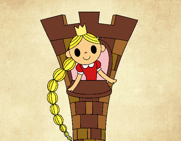 Dibujo Rapunzel en la torre pintado por NievesMC