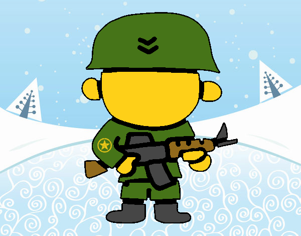 el soldado perdido en la nieve