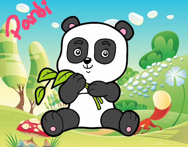 Dibujo Un oso panda pintado por kiu89