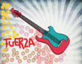 Dibujo Una guitarra eléctrica pintado por FUERZA