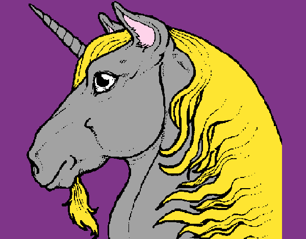 Dibujo Cabeza de unicornio pintado por danna14