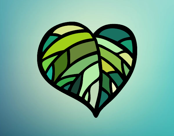 Dibujo Corazón Ecológico pintado por Ecologia