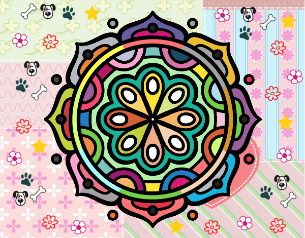 Dibujo Mandala para meditar pintado por HAOHAE