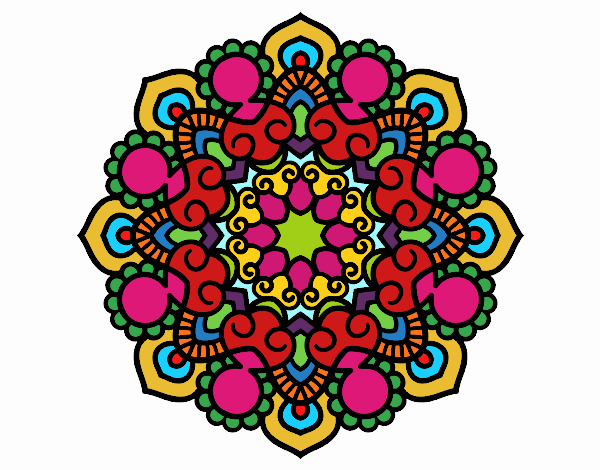 Dibujo Mandala reunión pintado por Crisisi