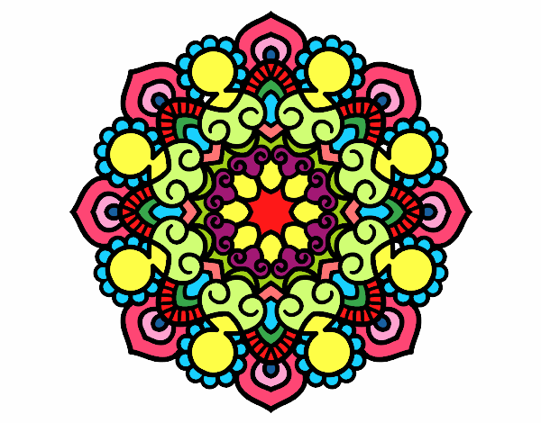 Dibujo Mandala reunión pintado por aleja1222