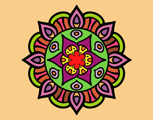 Dibujo Mandala vida vegetal pintado por male332