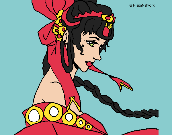 Dibujo Princesa china pintado por zozu