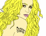 Dibujo Shakira - Servicio de lavandería pintado por fefiii