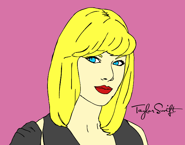 Dibujo Taylor Swift pintado por fefiii