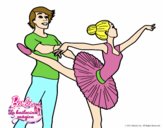 Dibujo Barbie bailando ballet pintado por valenjose