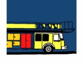 Dibujo Camión de bomberos con escalera pintado por agus16san5