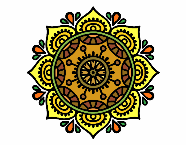 Dibujo Mandala para relajarse pintado por sayurii