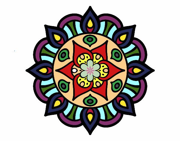 Dibujo Mandala vida vegetal pintado por jsegura