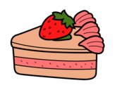 Dibujo Tarta de fresas pintado por luna2345