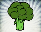 Dibujo Verdura de brócoli pintado por luna2345