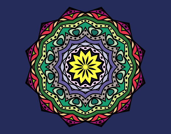 Dibujo Mandala con estratos pintado por ANASIFE