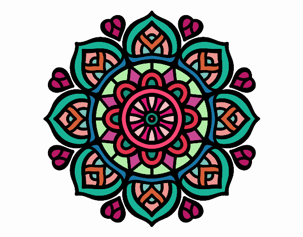 Dibujo Mandala para la concentración mental pintado por accion