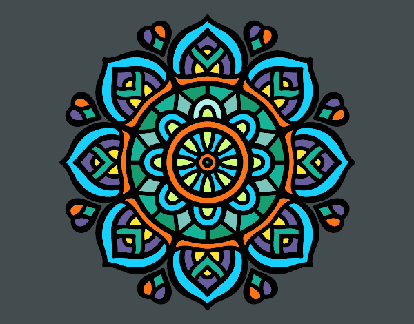 Dibujo Mandala para la concentración mental pintado por Giuli16