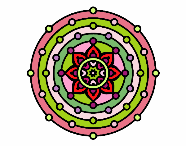 Dibujo Mandala sistema solar pintado por DDYSIQ